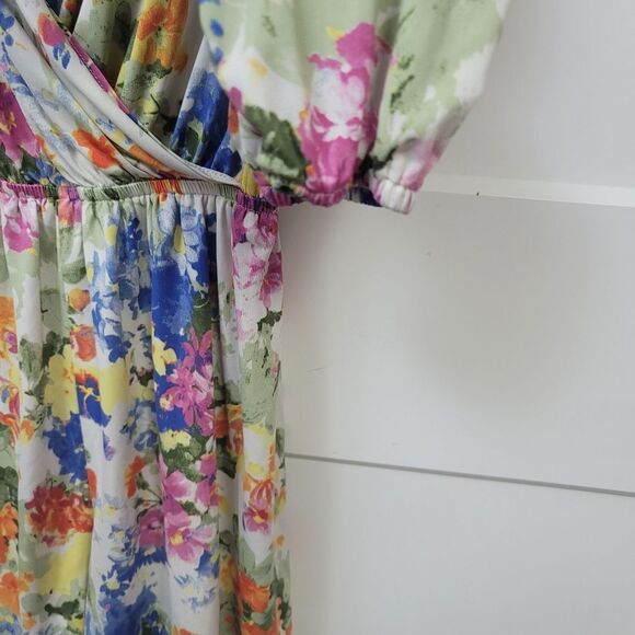 Lulus Camellia-on Club Ivory Floral Print Romper, Small - Picture 7 of 10